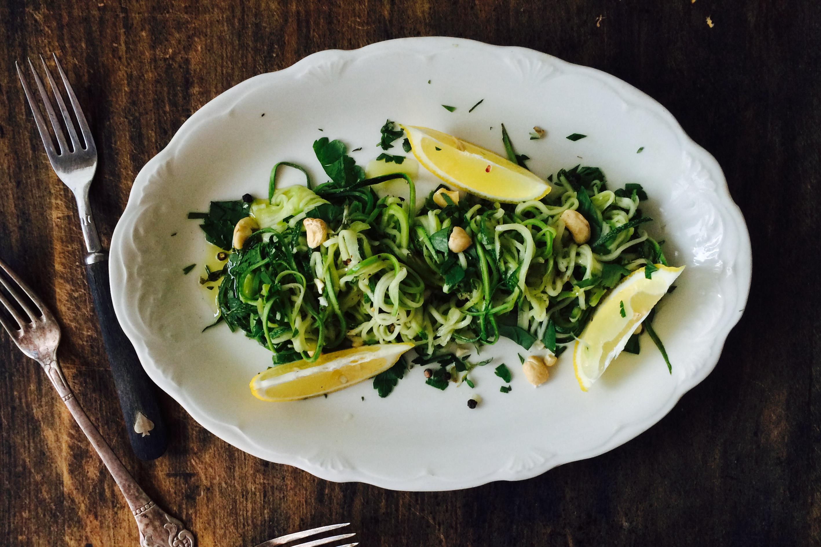 “Herbal squash spaghetti”