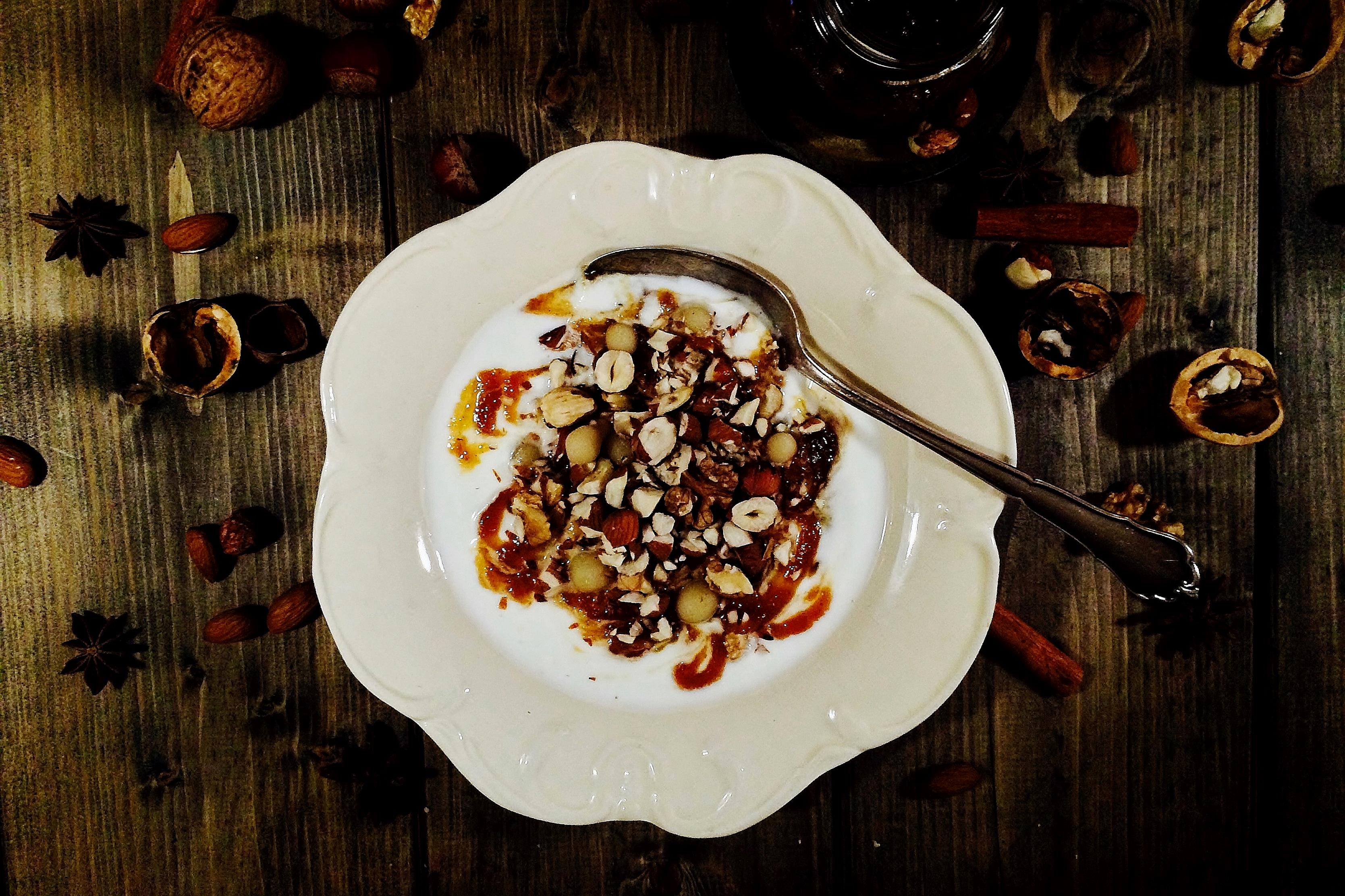 Yogurt, Nuts and Christmas Spiced Apple Chutney