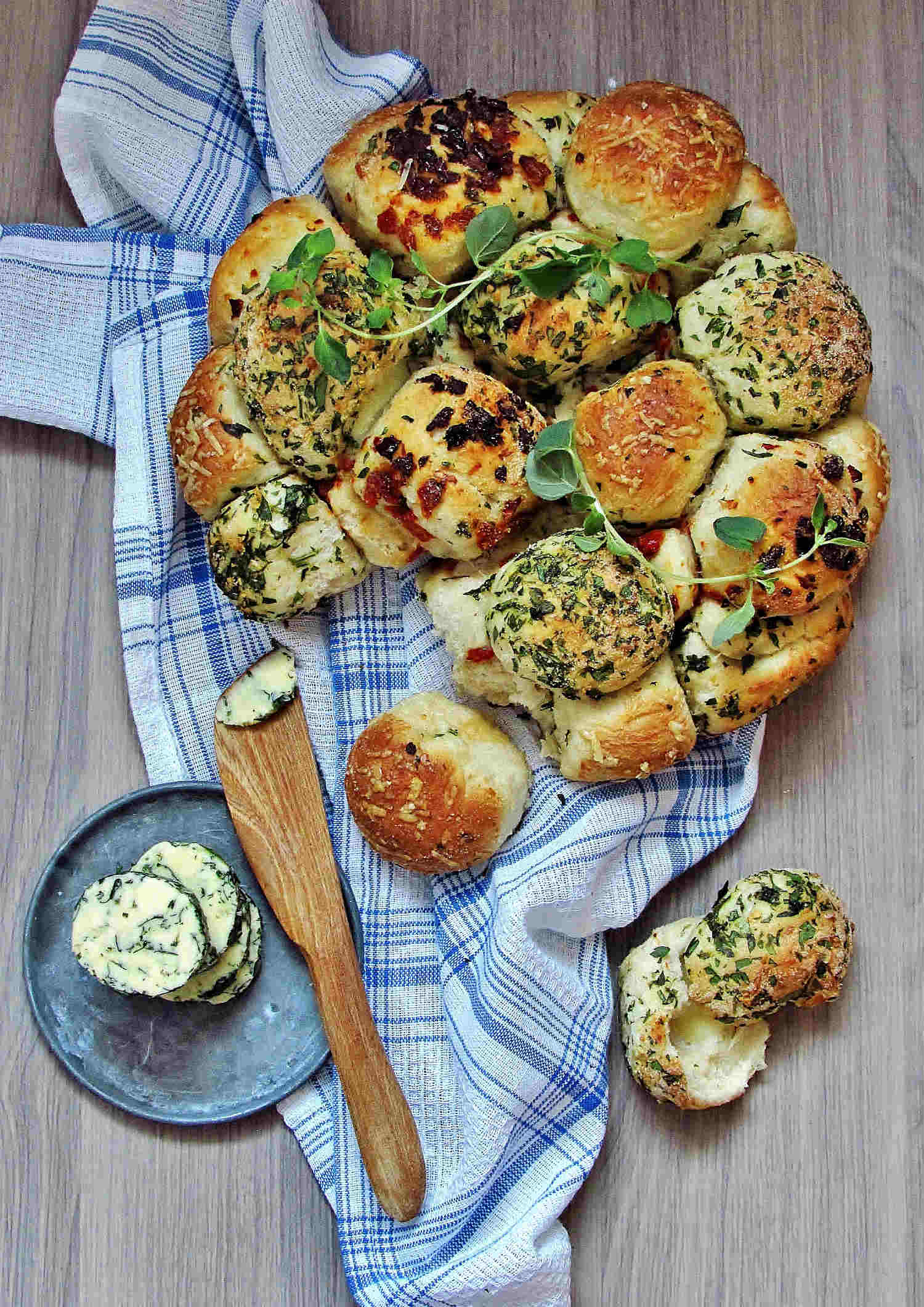 Italian Monkey Bread & Herby Butter