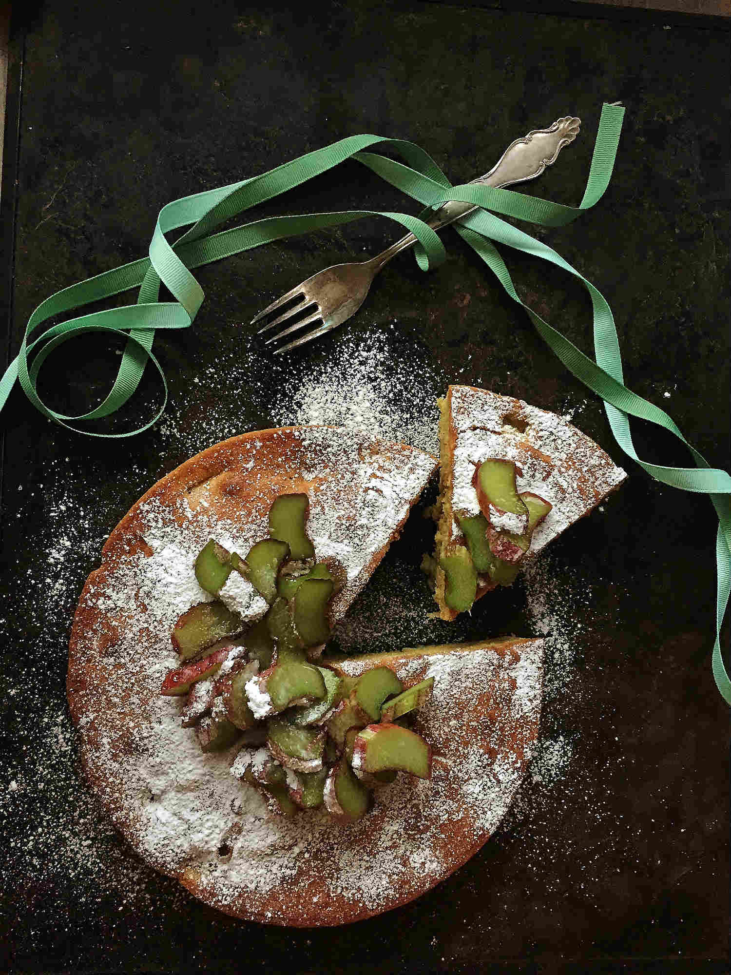 Rhubarb Skillet Cake