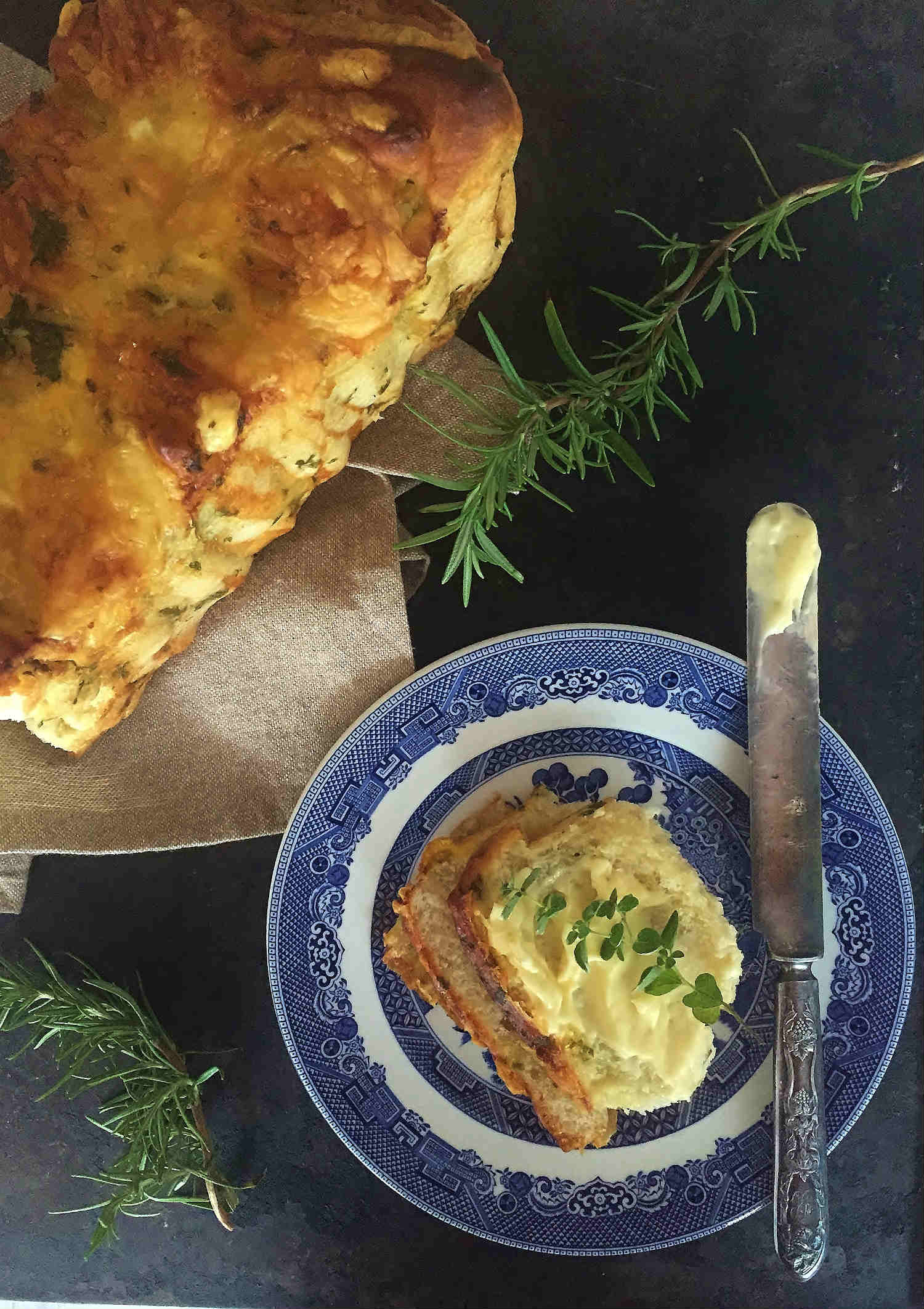 Herby- Cheezy “Pull Apart” Bread